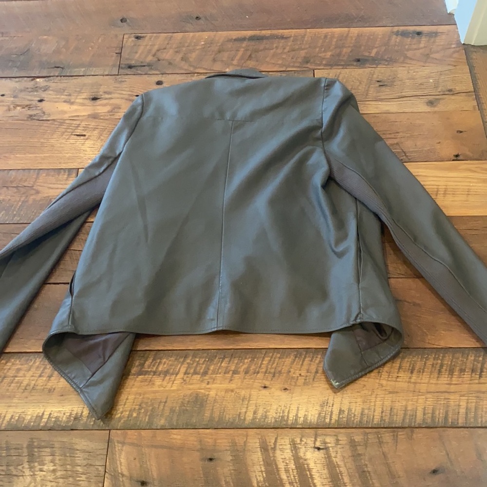 Gray Leather Jacket - image 2